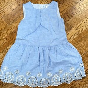 Chambray blue eyelet 4t dress